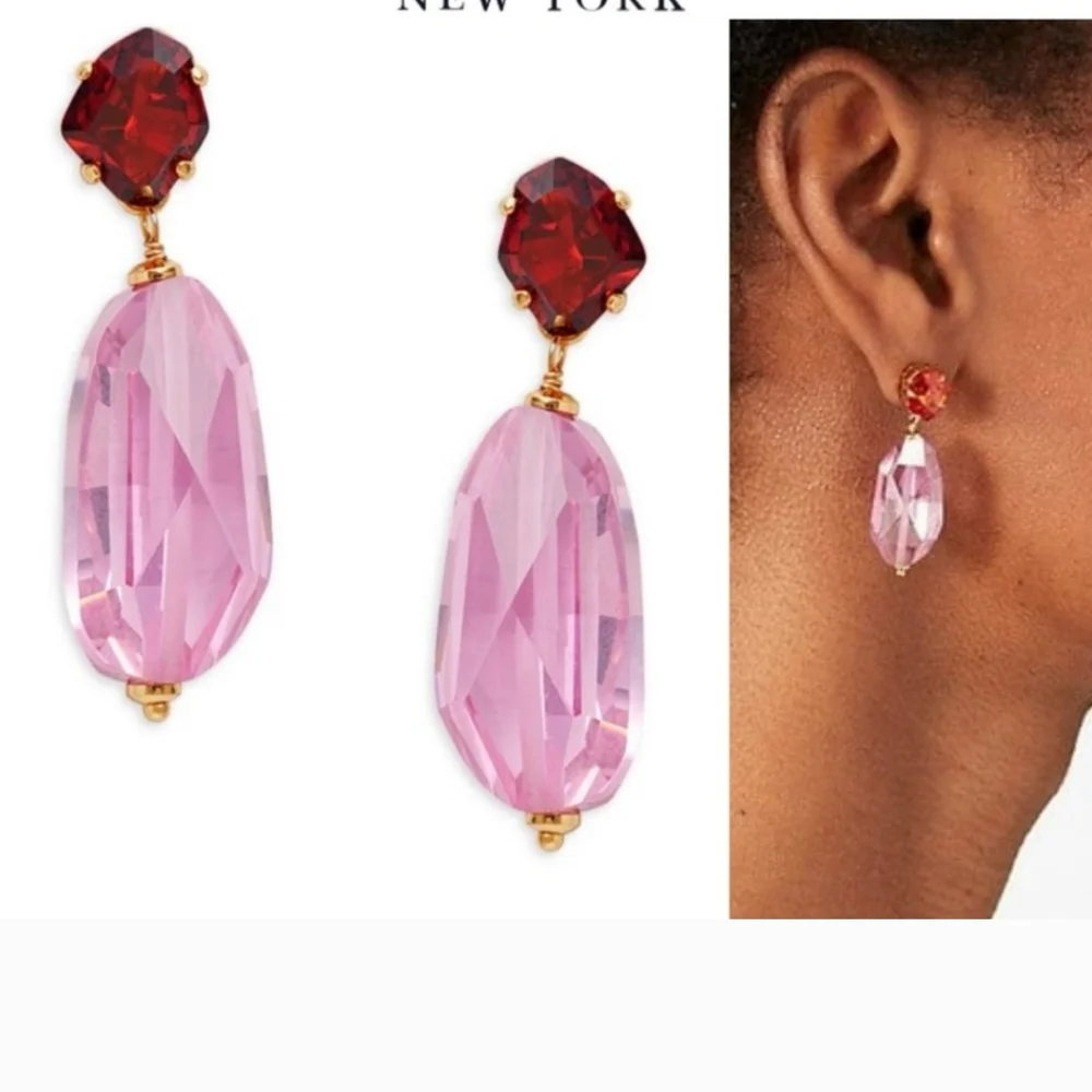 Kate Spade Fuchsia‎ and Pearl Earring Duo